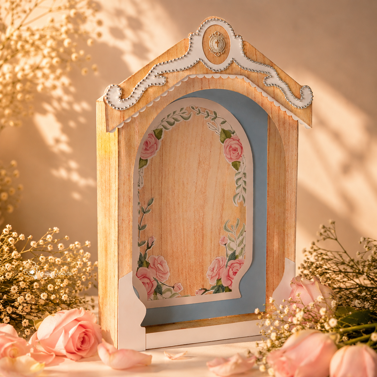 ORATORIO SANTA IDEIA (1) Oratório Delicado em Papel 3D | Arquivo de Corte SVG PDF DXF - Imagem 1